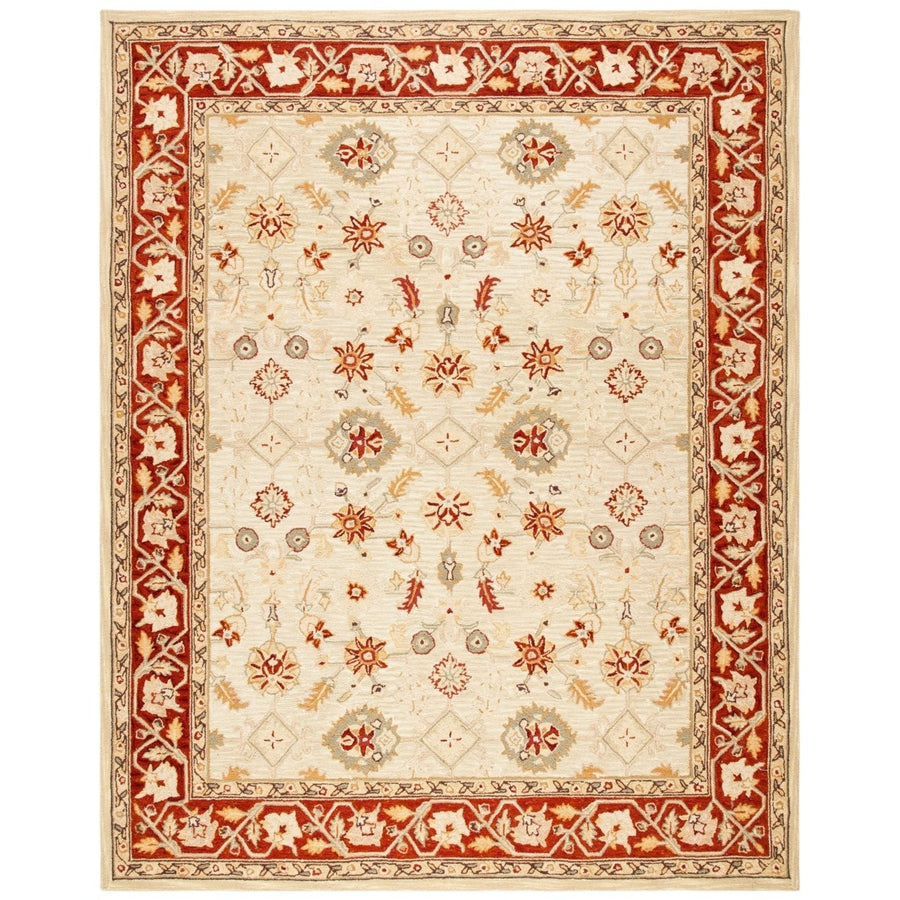 SAFAVIEH Chelsea HK719A Hand-hooked Ivory / Rust Rug Image 1