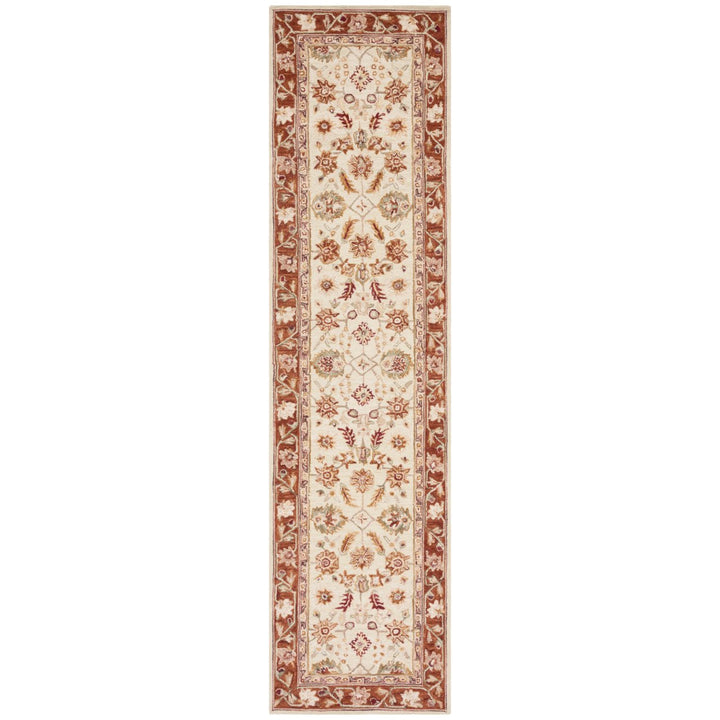 SAFAVIEH Chelsea HK719A Hand-hooked Ivory / Rust Rug Image 5