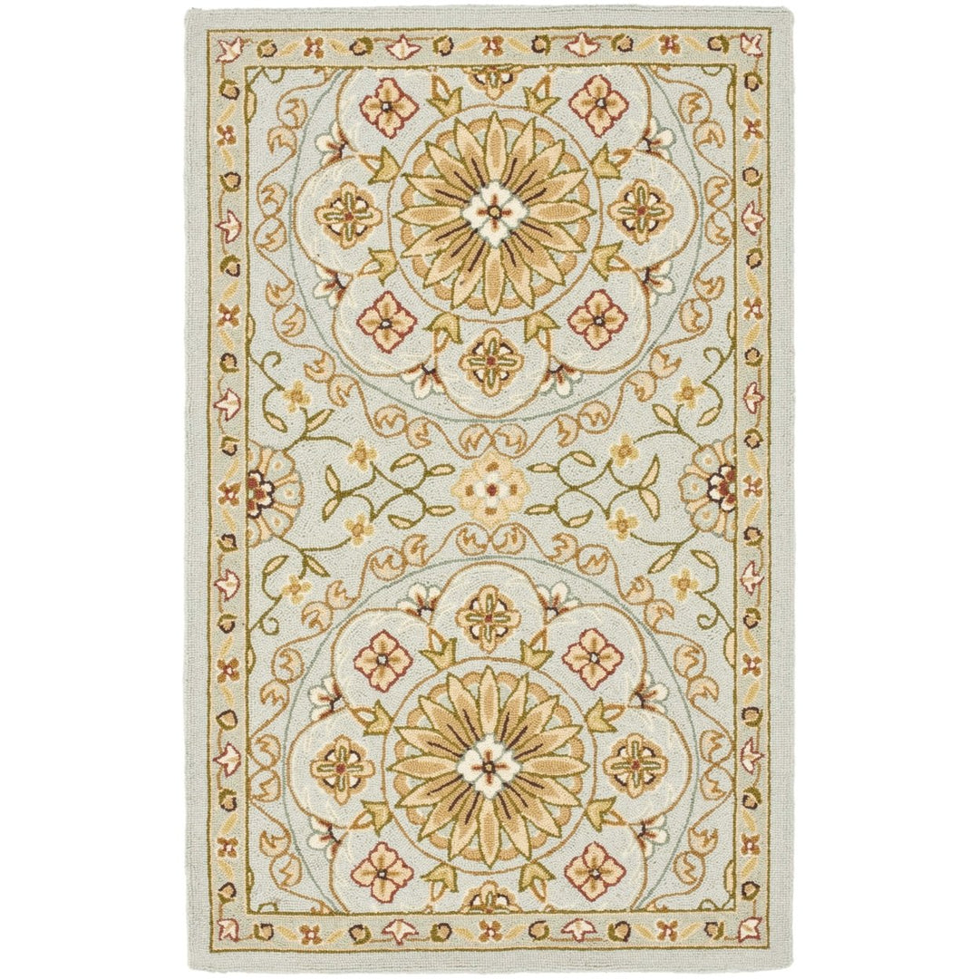 SAFAVIEH Chelsea HK378A Hand-hooked Teal / Green Rug Image 1