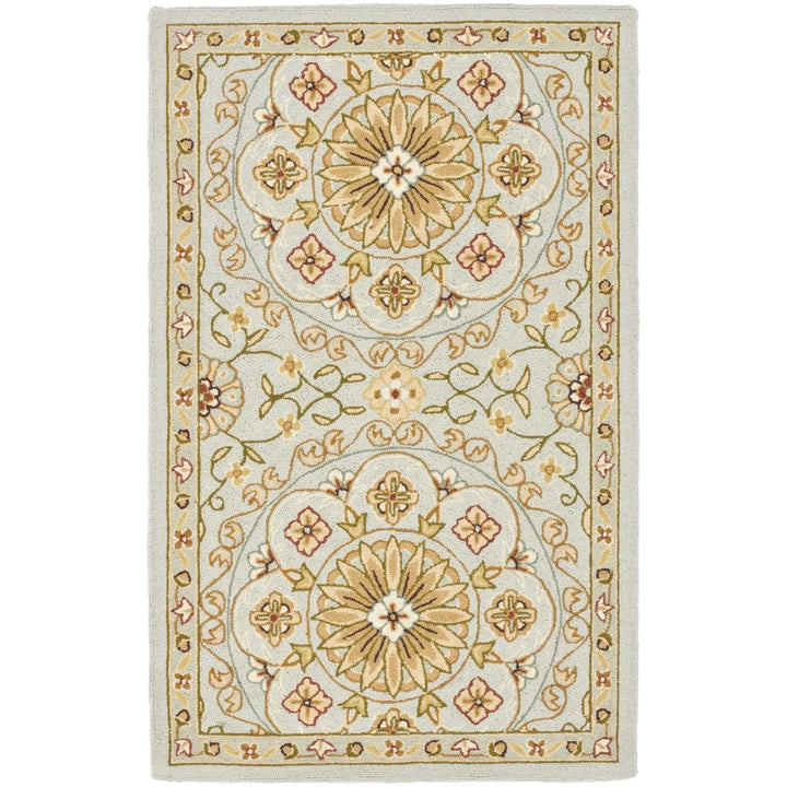 SAFAVIEH Chelsea HK378A Hand-hooked Teal / Green Rug Image 1