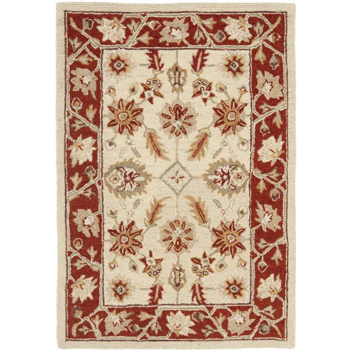 SAFAVIEH Chelsea HK719A Hand-hooked Ivory / Rust Rug Image 7