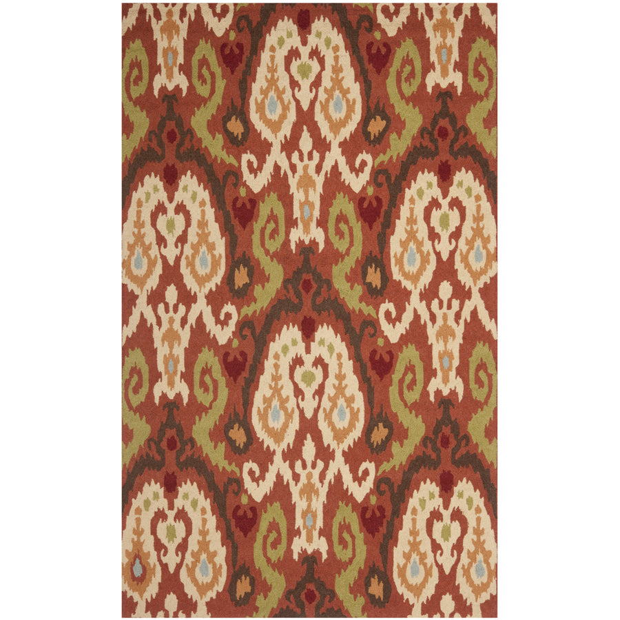 SAFAVIEH Chelsea HK382B Hand-hooked Rust / Multi Rug Image 1