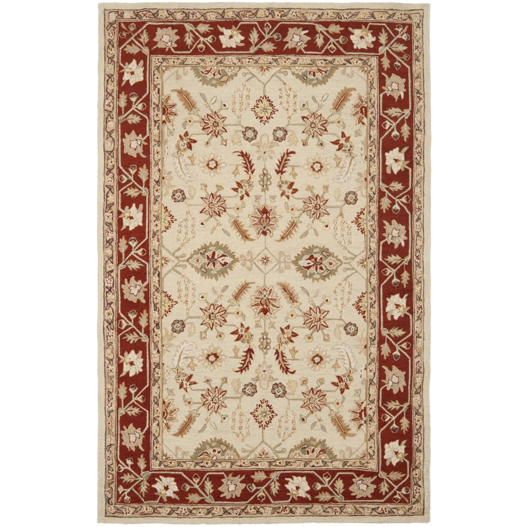 SAFAVIEH Chelsea HK719A Hand-hooked Ivory / Rust Rug Image 8