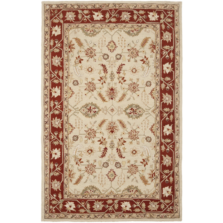 SAFAVIEH Chelsea HK719A Hand-hooked Ivory / Rust Rug Image 8