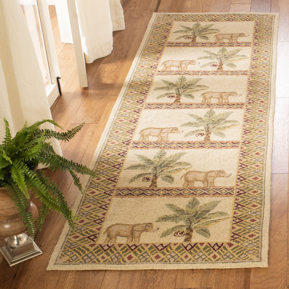 SAFAVIEH Chelsea Collection HK44A Hand-hooked Ivory Rug Image 2