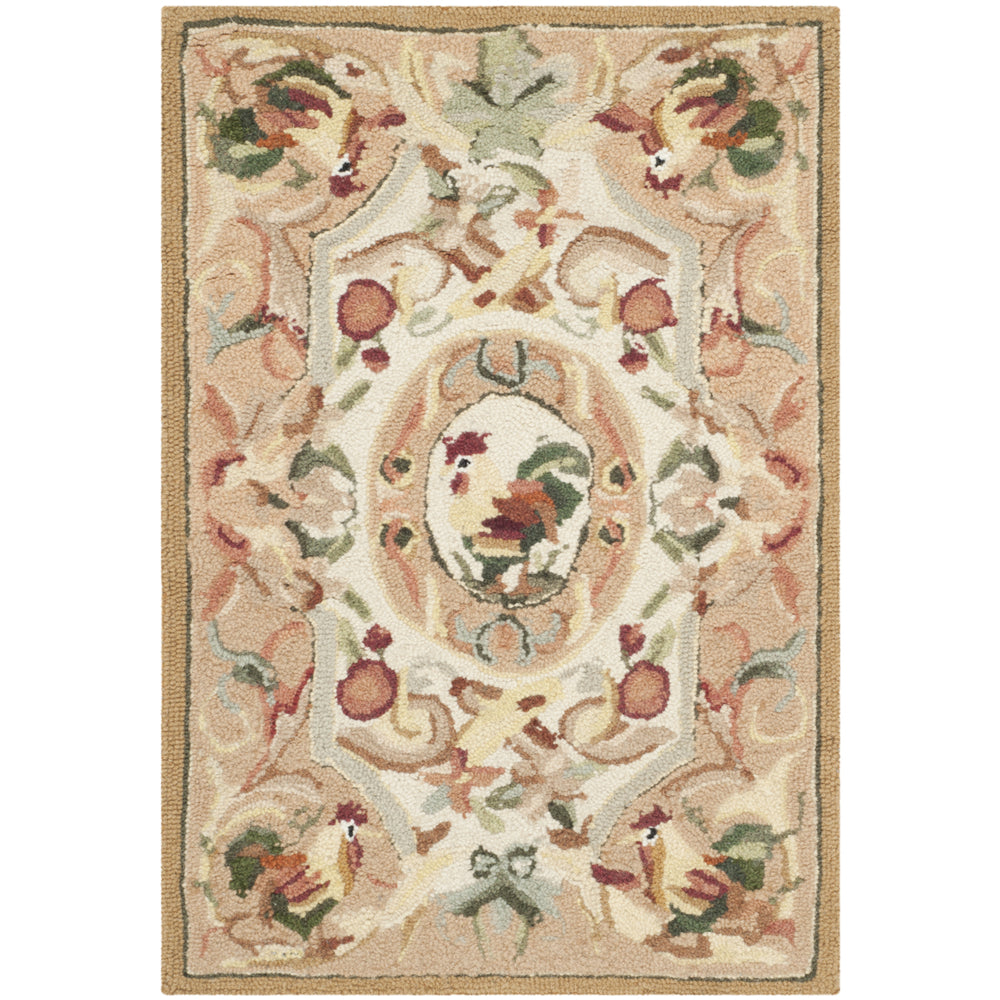 SAFAVIEH Chelsea Collection HK48T Hand-hooked Taupe Rug Image 2