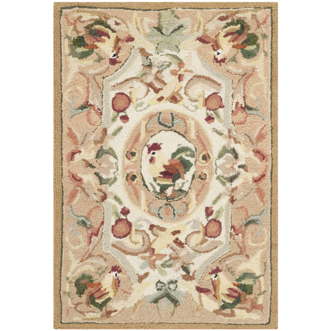 SAFAVIEH Chelsea Collection HK48T Hand-hooked Taupe Rug Image 2