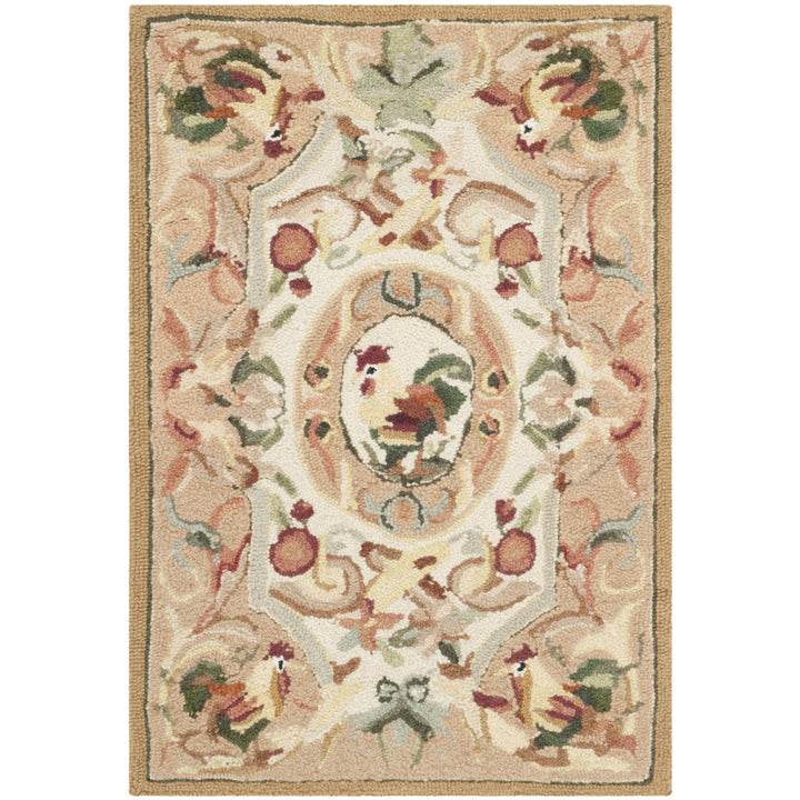 SAFAVIEH Chelsea Collection HK48T Hand-hooked Taupe Rug Image 2