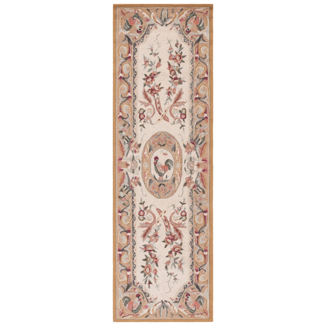 SAFAVIEH Chelsea Collection HK48T Hand-hooked Taupe Rug Image 3