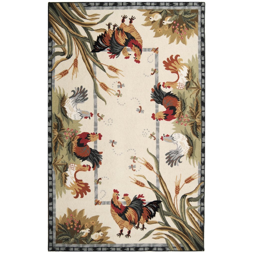 SAFAVIEH Chelsea Collection HK56A Hand-hooked Ivory Rug Image 1