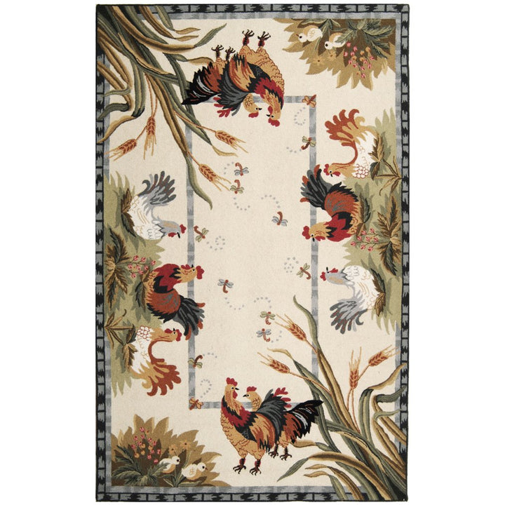 SAFAVIEH Chelsea Collection HK56A Hand-hooked Ivory Rug Image 1