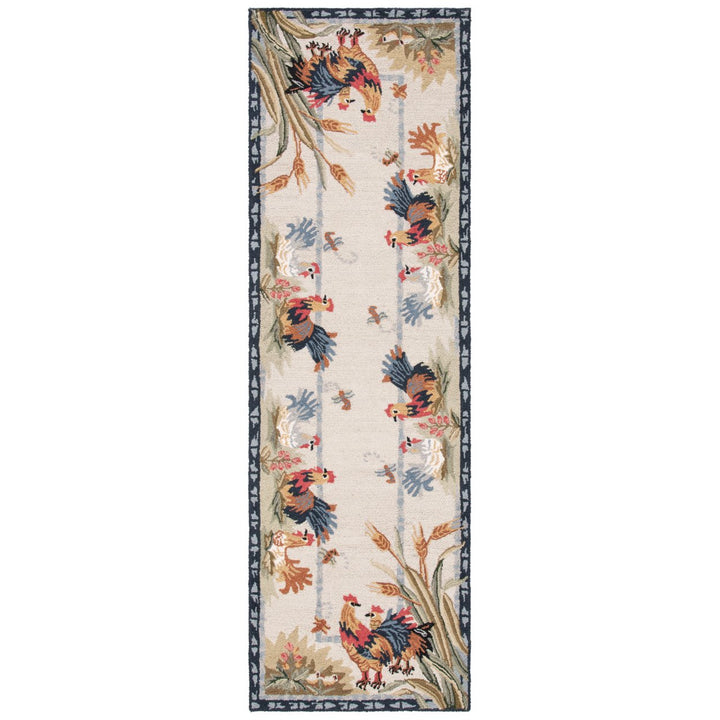 SAFAVIEH Chelsea Collection HK56A Hand-hooked Ivory Rug Image 1