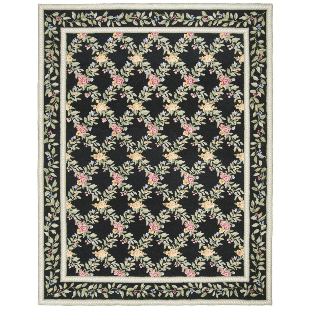 SAFAVIEH Chelsea Collection HK60B Hand-hooked Black Rug Image 1