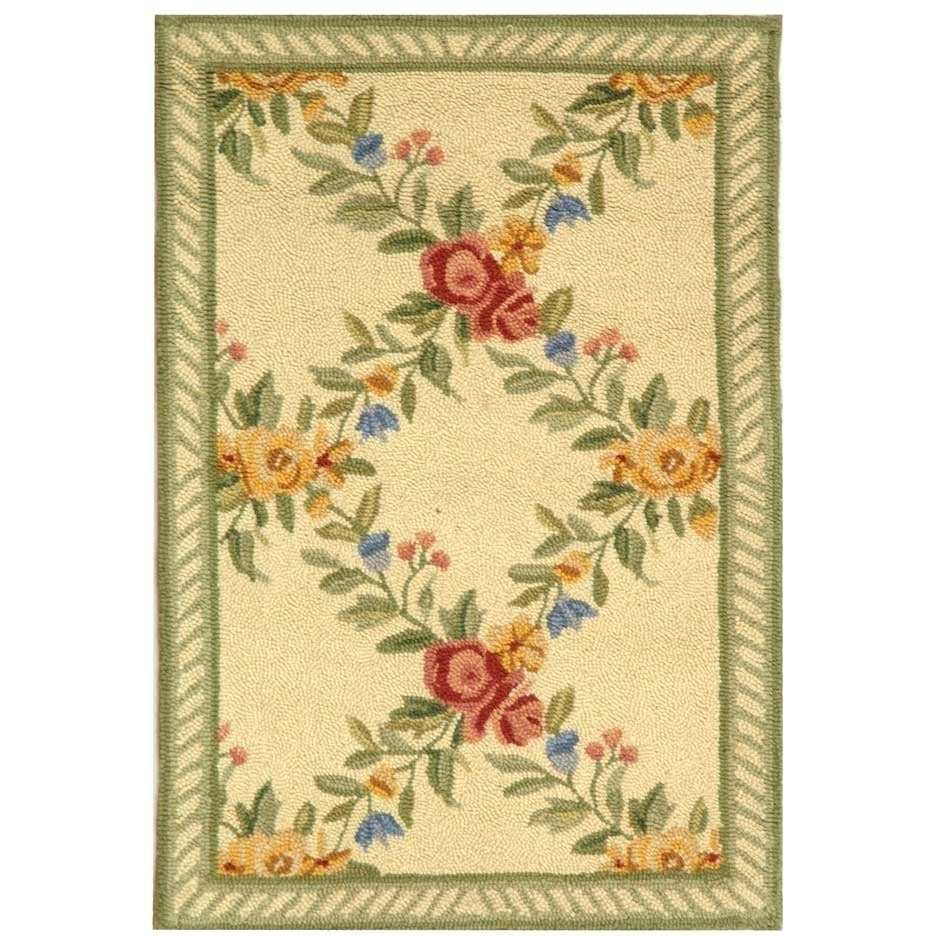 SAFAVIEH Chelsea Collection HK60A Hand-hooked Ivory Rug Image 2