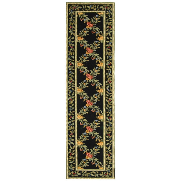 SAFAVIEH Chelsea Collection HK60B Hand-hooked Black Rug Image 3