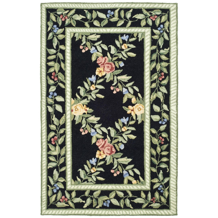 SAFAVIEH Chelsea Collection HK60B Hand-hooked Black Rug Image 4