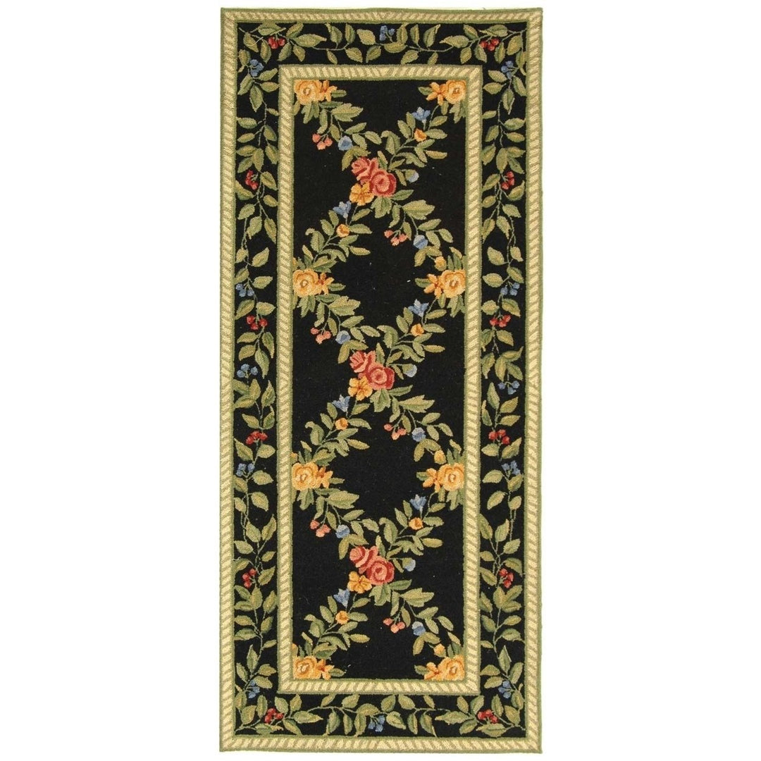 SAFAVIEH Chelsea Collection HK60B Hand-hooked Black Rug Image 5