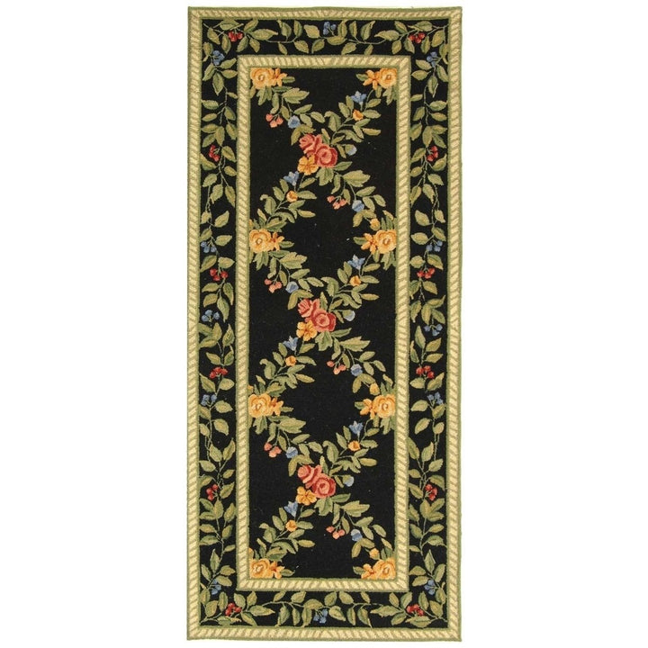 SAFAVIEH Chelsea Collection HK60B Hand-hooked Black Rug Image 5