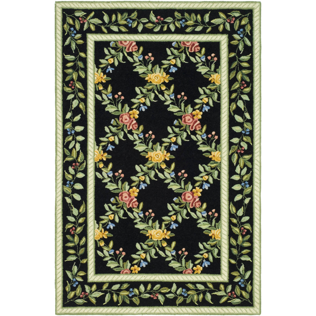 SAFAVIEH Chelsea Collection HK60B Hand-hooked Black Rug Image 7