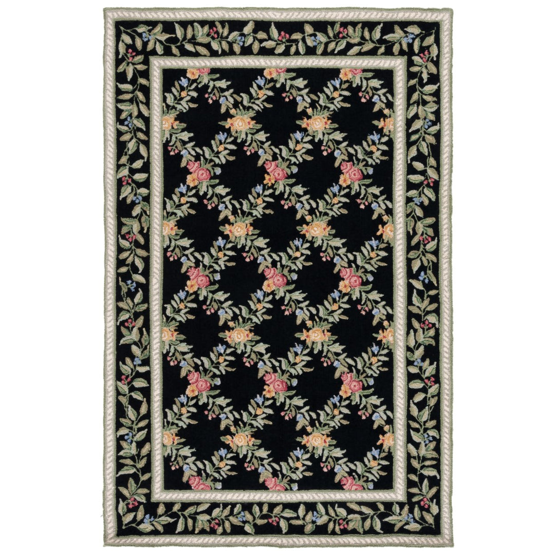 SAFAVIEH Chelsea Collection HK60B Hand-hooked Black Rug Image 9