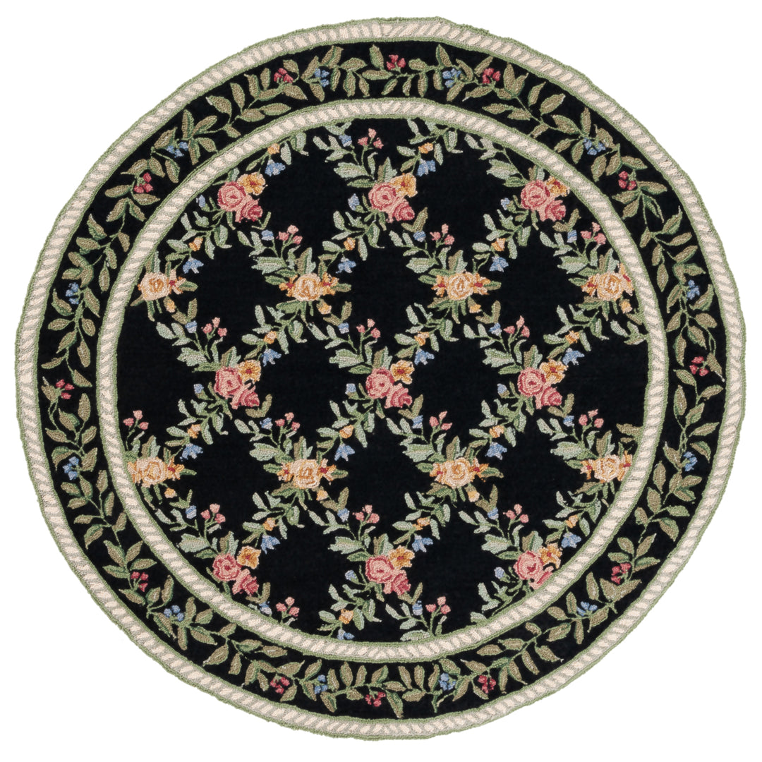 SAFAVIEH Chelsea Collection HK60B Hand-hooked Black Rug Image 10