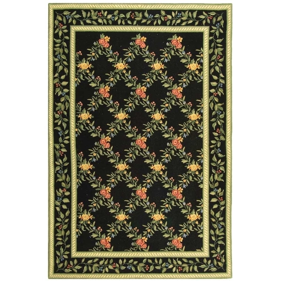 SAFAVIEH Chelsea Collection HK60B Hand-hooked Black Rug Image 11