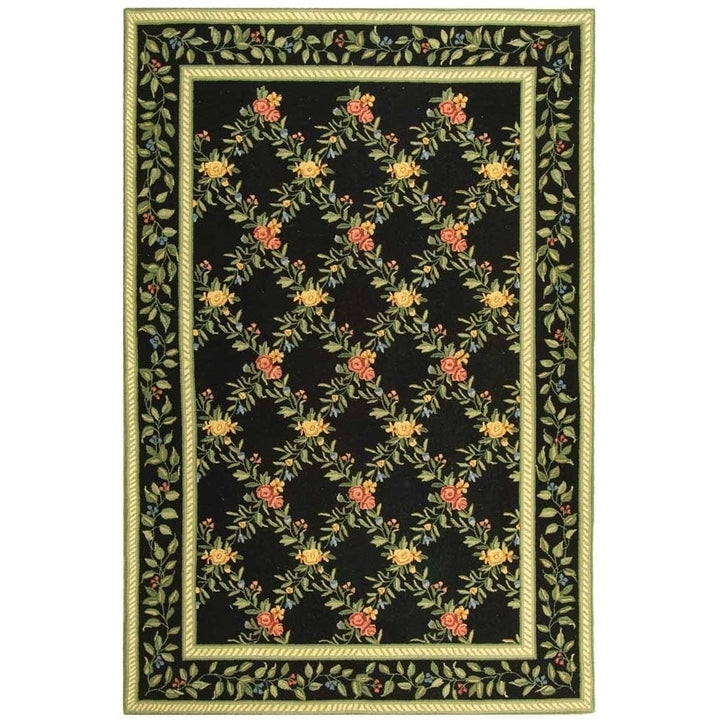 SAFAVIEH Chelsea Collection HK60B Hand-hooked Black Rug Image 11