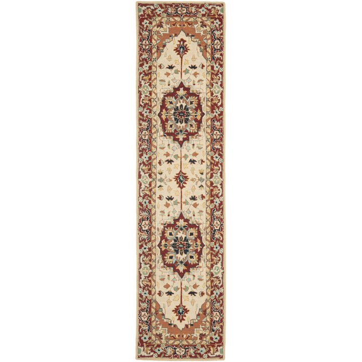 SAFAVIEH Chelsea HK709A Hand-hooked Red / Ivory Rug Image 3