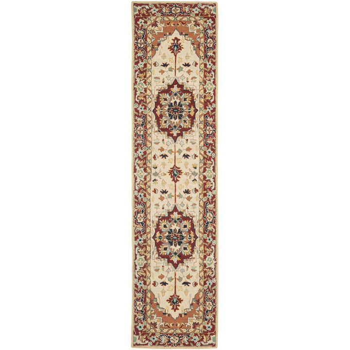 SAFAVIEH Chelsea HK709A Hand-hooked Red / Ivory Rug Image 1