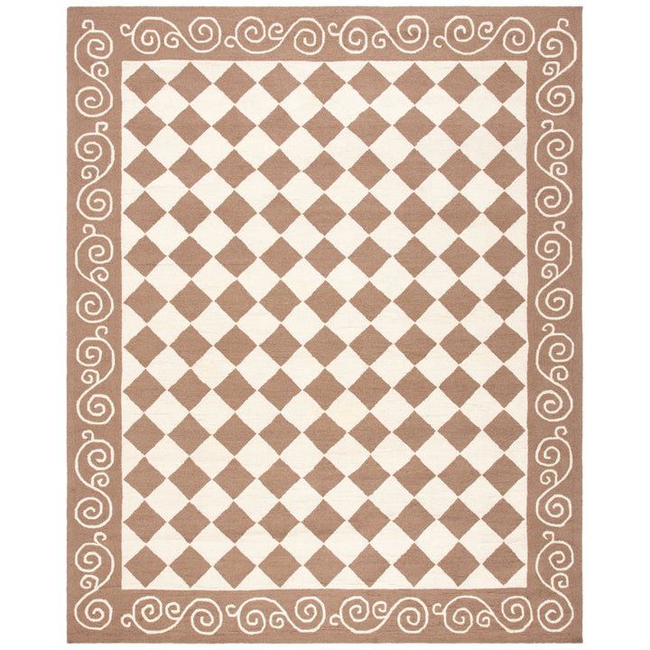 SAFAVIEH Chelsea HK711B Hand-hooked Brown / Ivory Rug Image 1