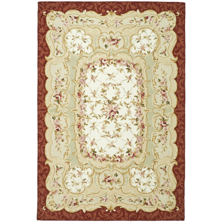 SAFAVIEH Chelsea HK713A Hand-hooked Green / Ivory Rug Image 1