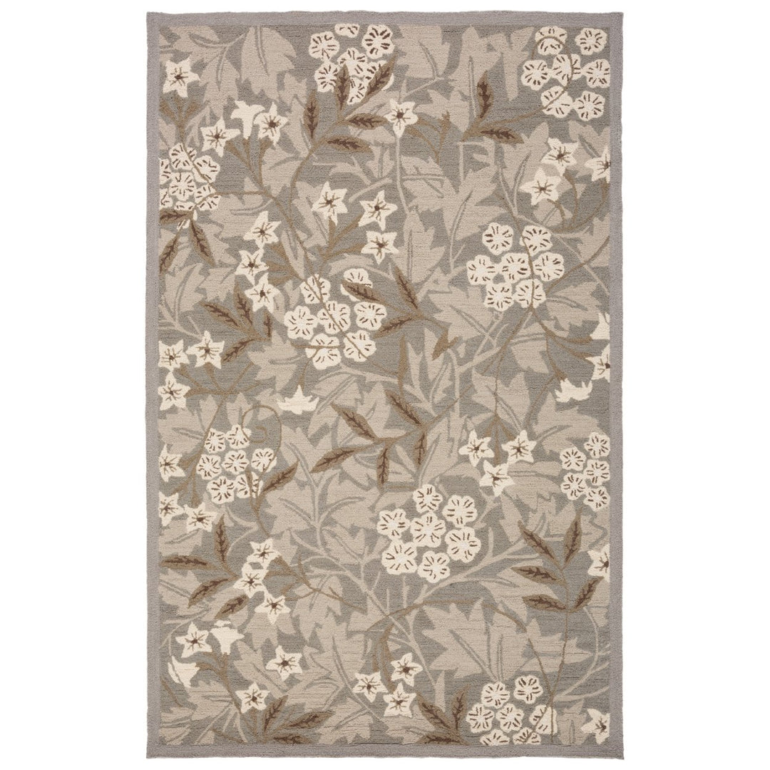 SAFAVIEH Chelsea HK713A Hand-hooked Green / Ivory Rug Image 1