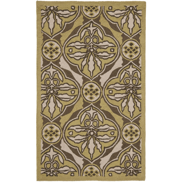 SAFAVIEH Chelsea HK715B Hand-hooked Brown / Green Rug Image 3