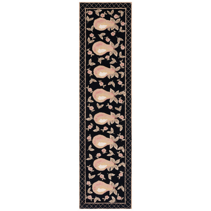 SAFAVIEH Chelsea Collection HK718A Hand-hooked Black Rug Image 1