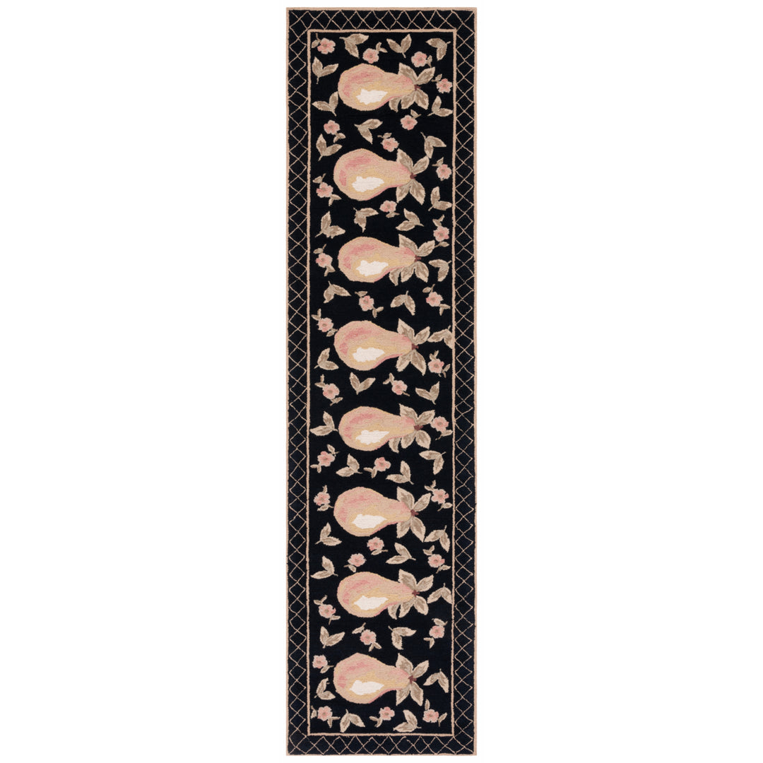 SAFAVIEH Chelsea Collection HK718A Hand-hooked Black Rug Image 3