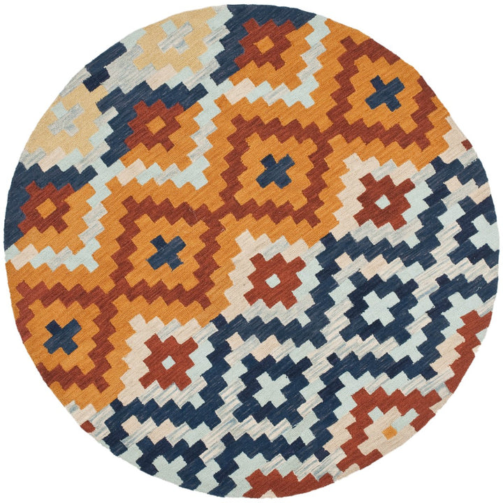 SAFAVIEH Chelsea HK726A Hand-hooked Orange / Multi Rug Image 4