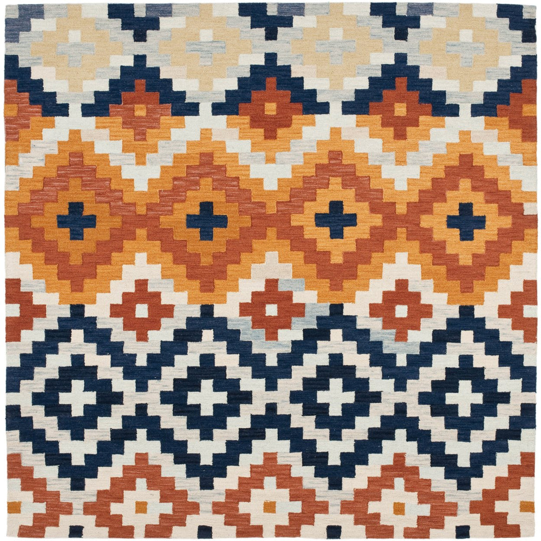 SAFAVIEH Chelsea HK726A Hand-hooked Orange / Multi Rug Image 6