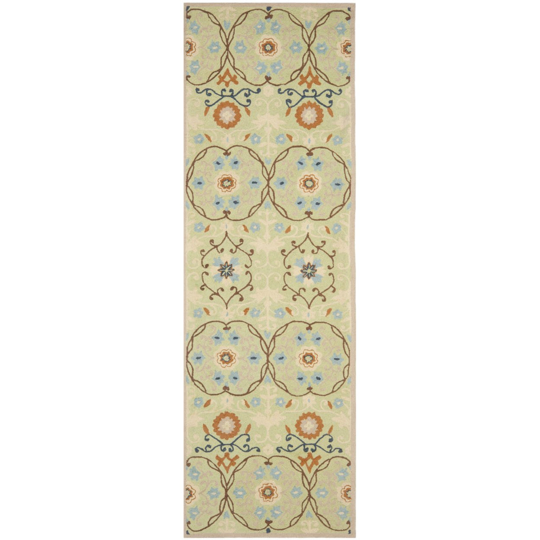 SAFAVIEH Chelsea HK727D Hand-hooked Sage / Ivory Rug Image 5