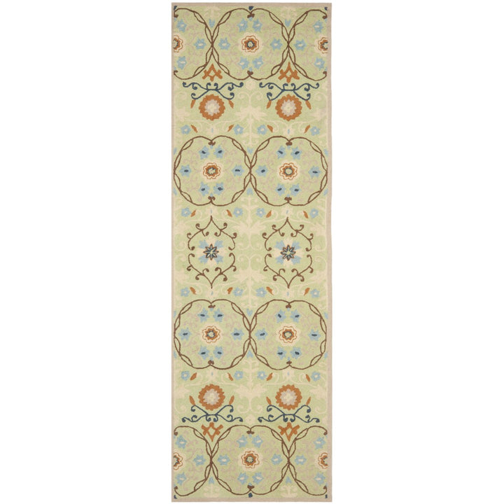 SAFAVIEH Chelsea HK727D Hand-hooked Sage / Ivory Rug Image 5