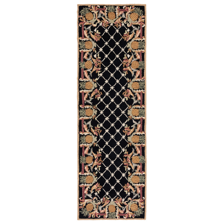 SAFAVIEH Chelsea HK728A Hand-hooked Black / Multi Rug Image 4