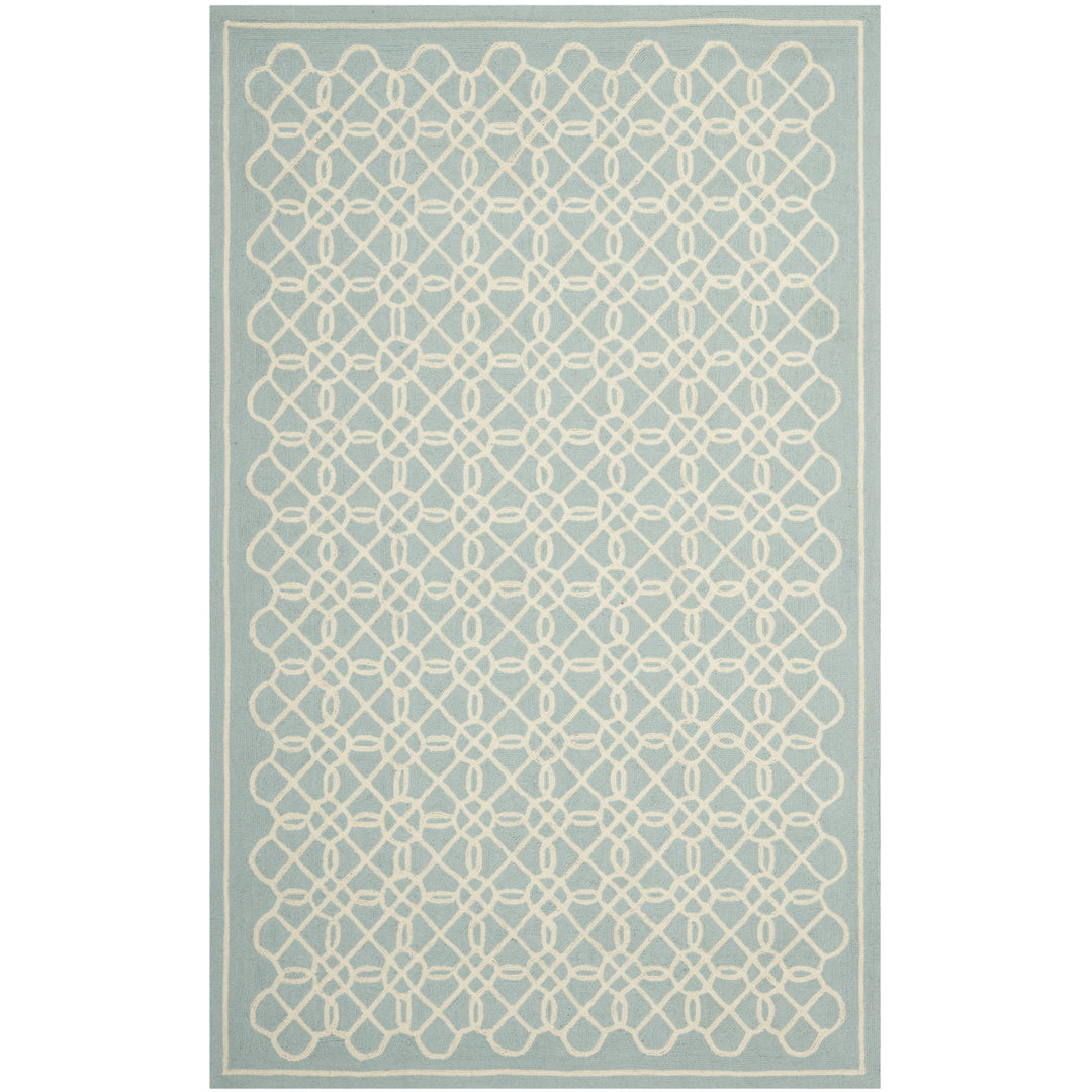 SAFAVIEH Chelsea HK739B Hand-hooked Blue / Ivory Rug Image 1