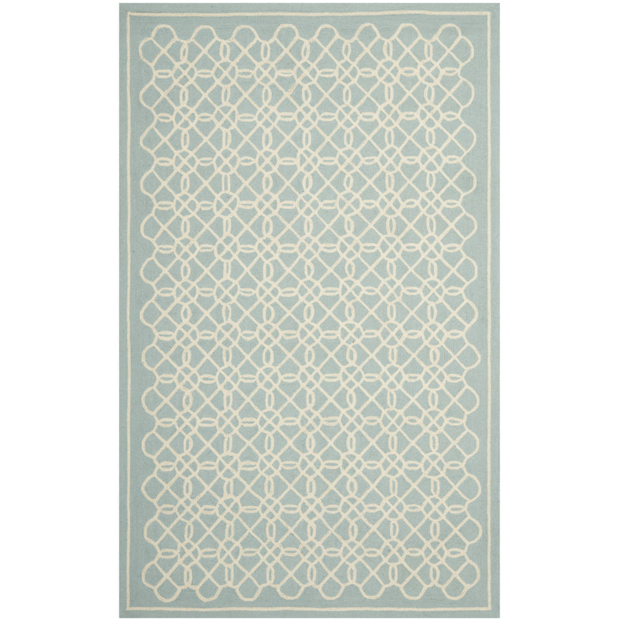 SAFAVIEH Chelsea HK739B Hand-hooked Blue / Ivory Rug Image 1