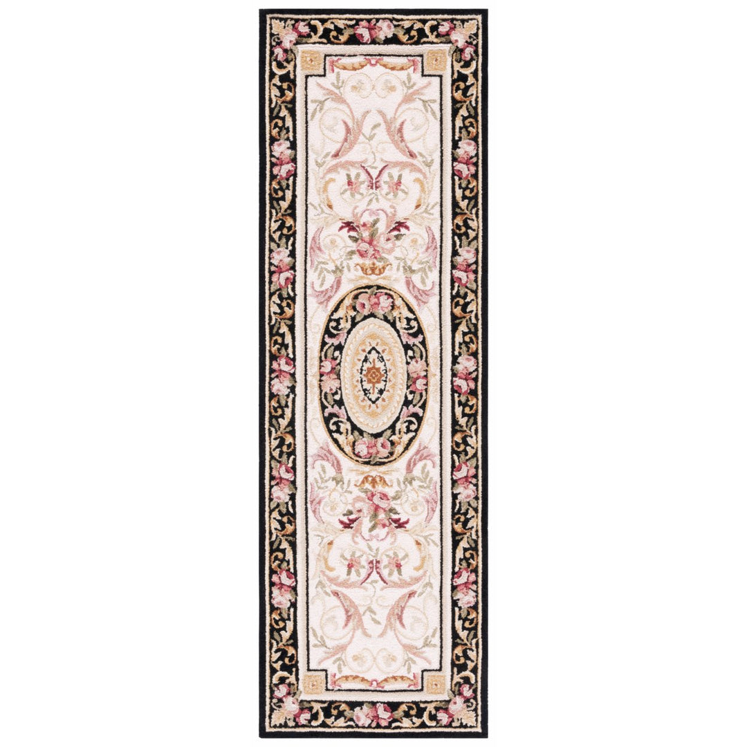 SAFAVIEH Chelsea HK72B Hand-hooked Ivory / Black Rug Image 5