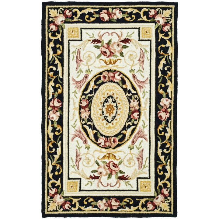 SAFAVIEH Chelsea HK72B Hand-hooked Ivory / Black Rug Image 10