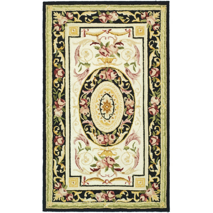 SAFAVIEH Chelsea HK72B Hand-hooked Ivory / Black Rug Image 11