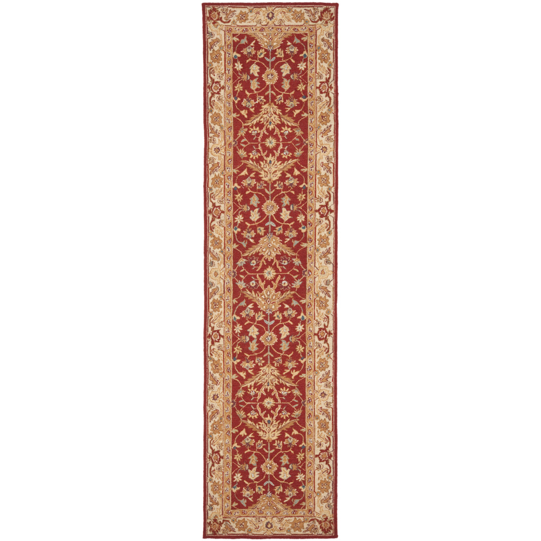 SAFAVIEH Chelsea HK751A Hand-hooked Red / Ivory Rug Image 4