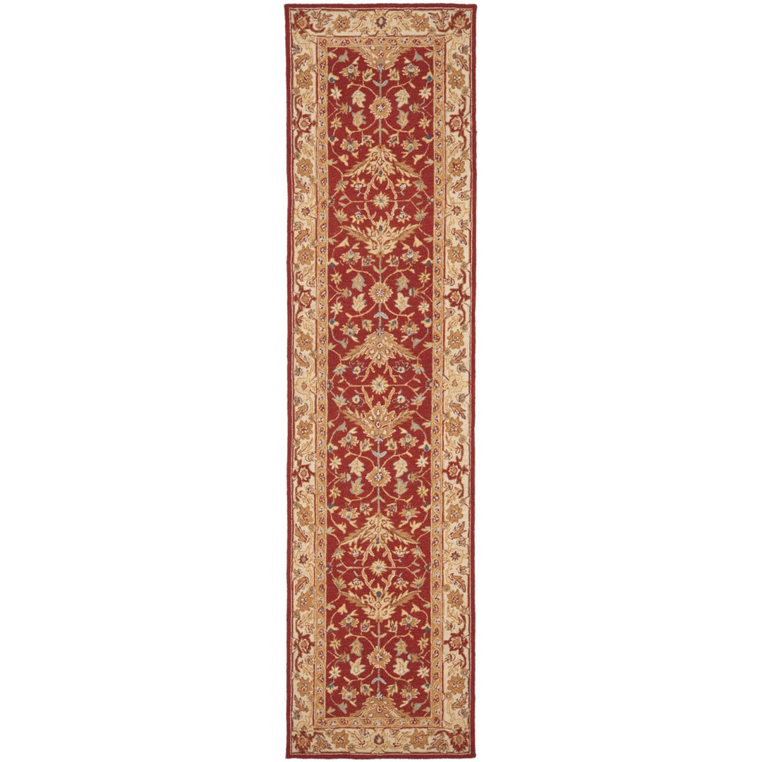 SAFAVIEH Chelsea HK751A Hand-hooked Red / Ivory Rug Image 1