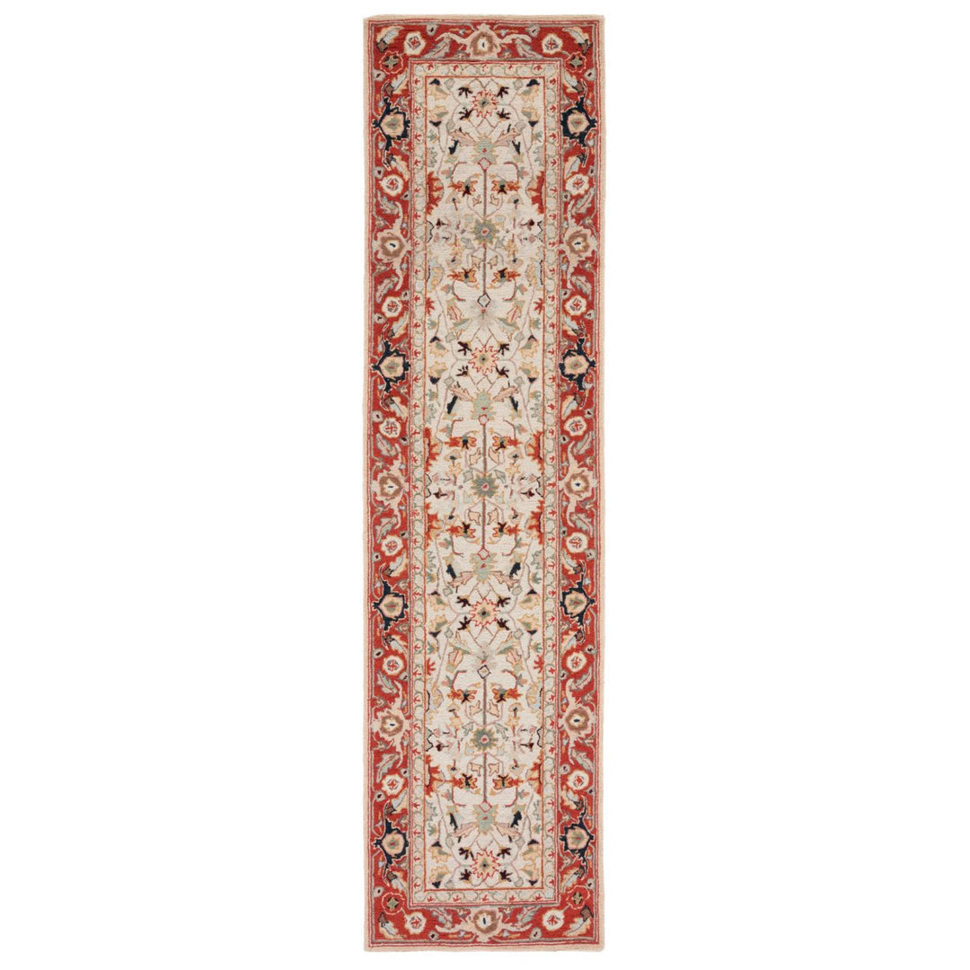 SAFAVIEH Chelsea HK751C Hand-hooked Ivory / Red Rug Image 5