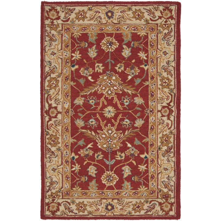 SAFAVIEH Chelsea HK751A Hand-hooked Red / Ivory Rug Image 8