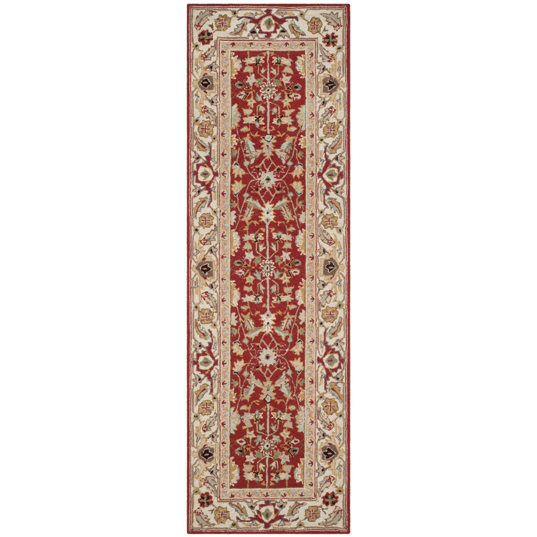 SAFAVIEH Chelsea HK751A Hand-hooked Red / Ivory Rug Image 9